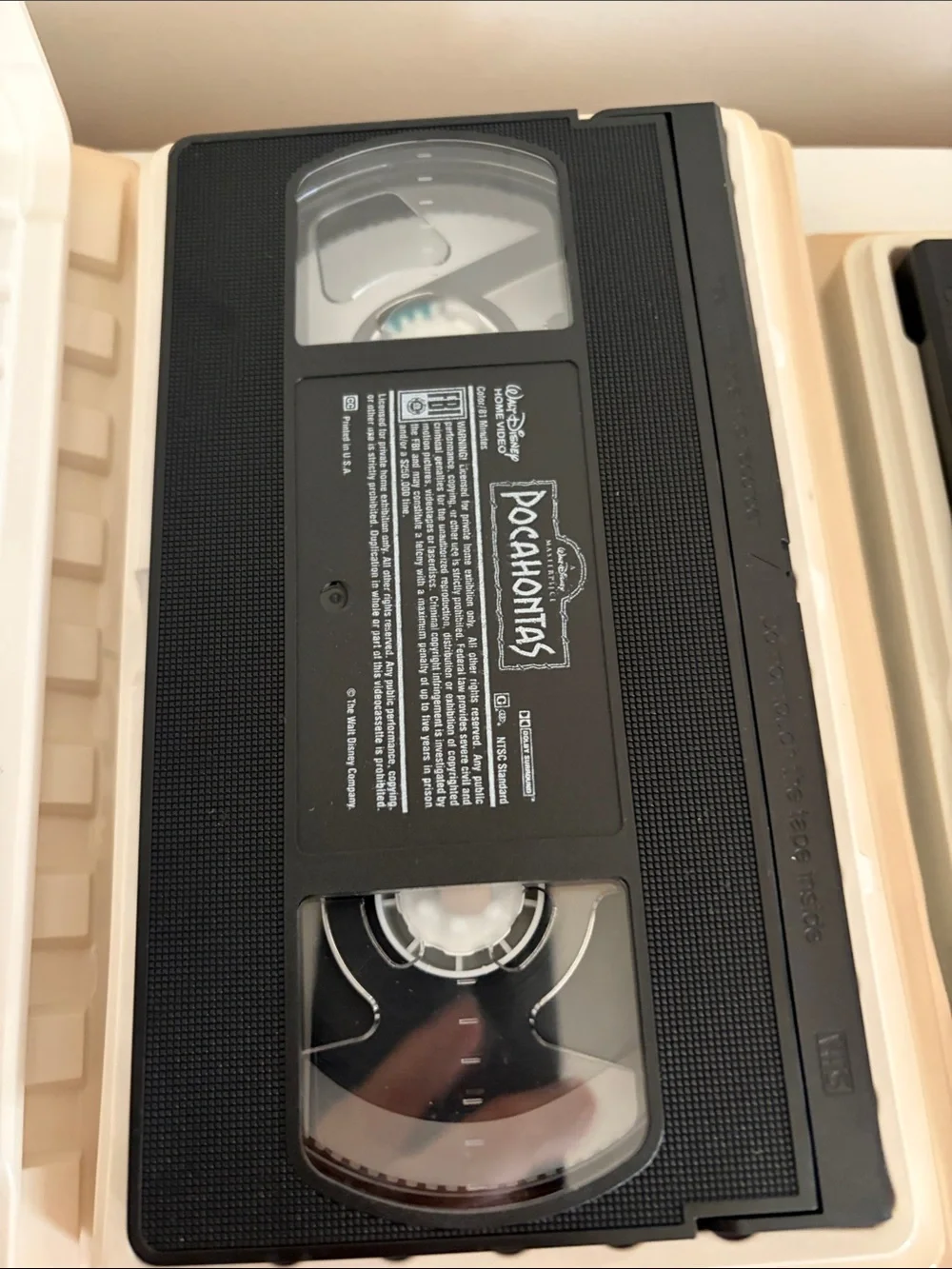 Disney Pocahontas & The Little Mermaid VHS Set - Blue Covers